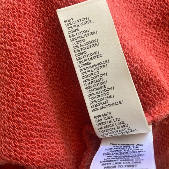 We The Free People Camden Sweatshirt Size S Red - Picture 6 of 6